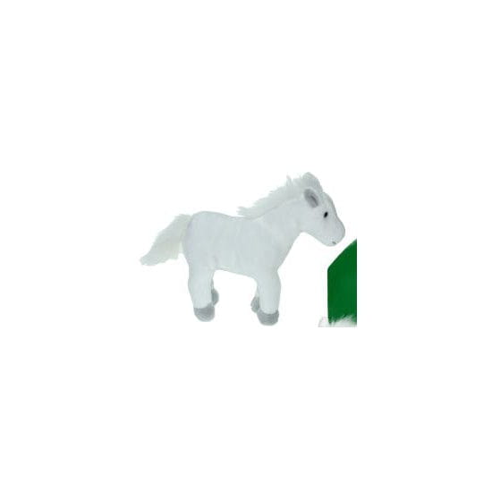 Cornelissen paarden knuffel - wit - pluche - 19 cm - boerderijdier - Pluchen speelgoed