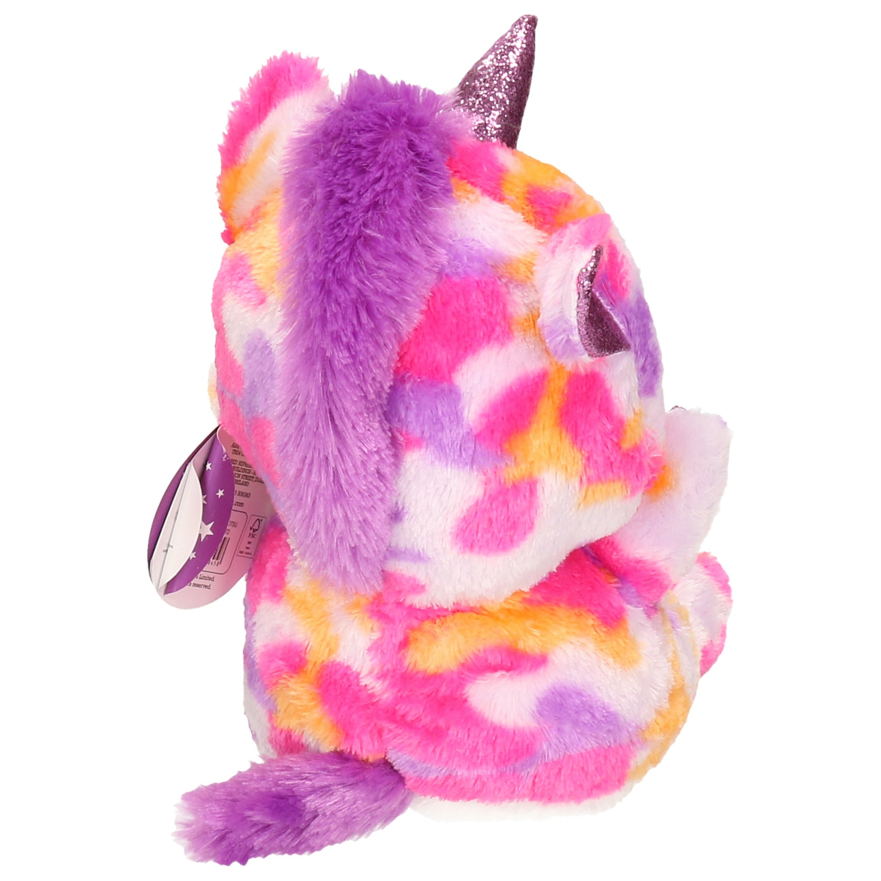 keel-toys-pluche-eenhoorn-knuffel-regenboog-kleuren-paars-25-cm_10417365