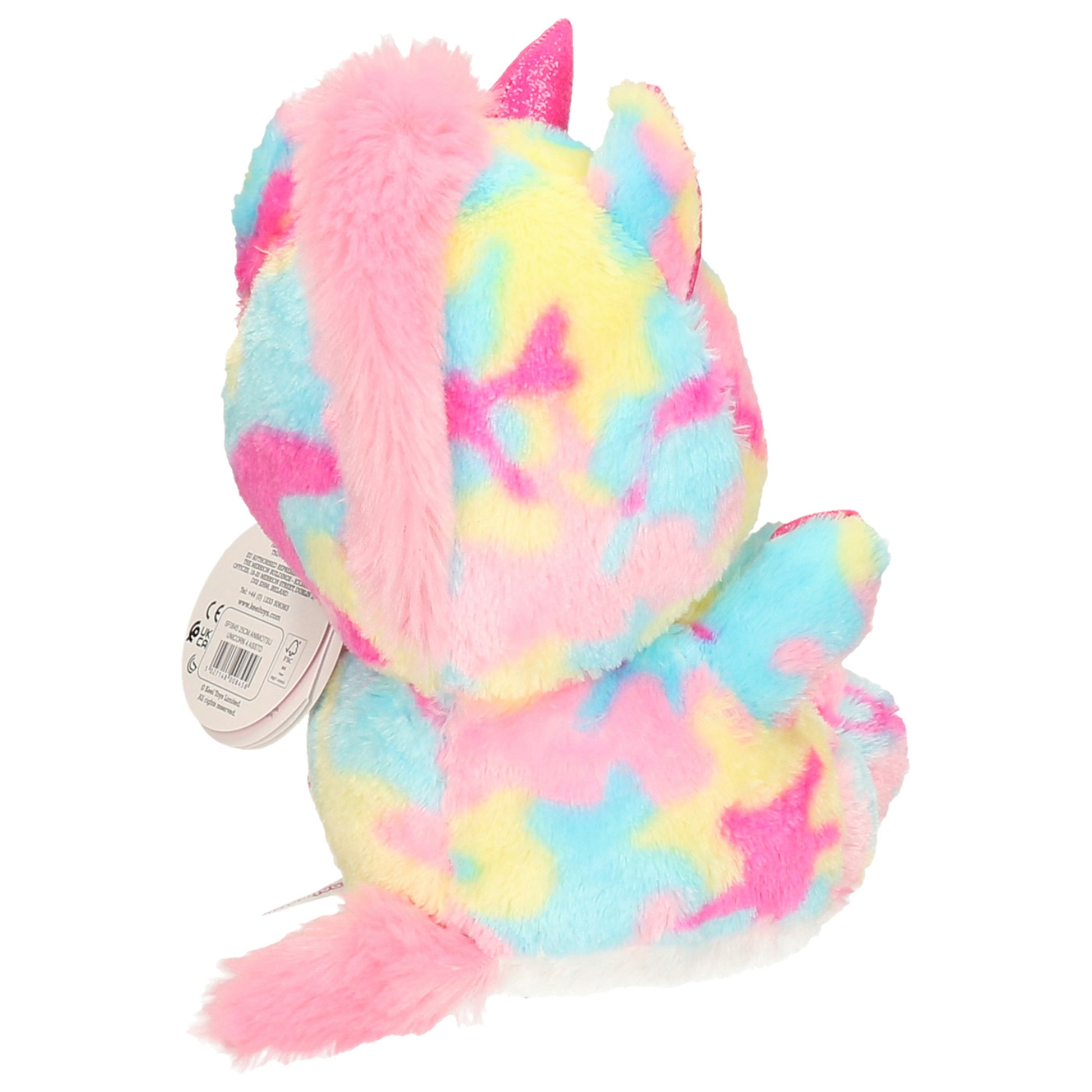 keel-toys-pluche-eenhoorn-knuffel-regenboog-kleuren-roze-geel-25-cm_10417366
