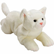 Poes knuffel wit - pluche - liggend - 33 cm - kat - Pluchen speelgoed