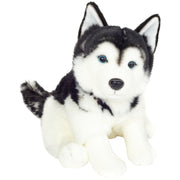 Husky knuffel hond - pluche - grijs/wit - 30 cm - Pluchen speelgoed
