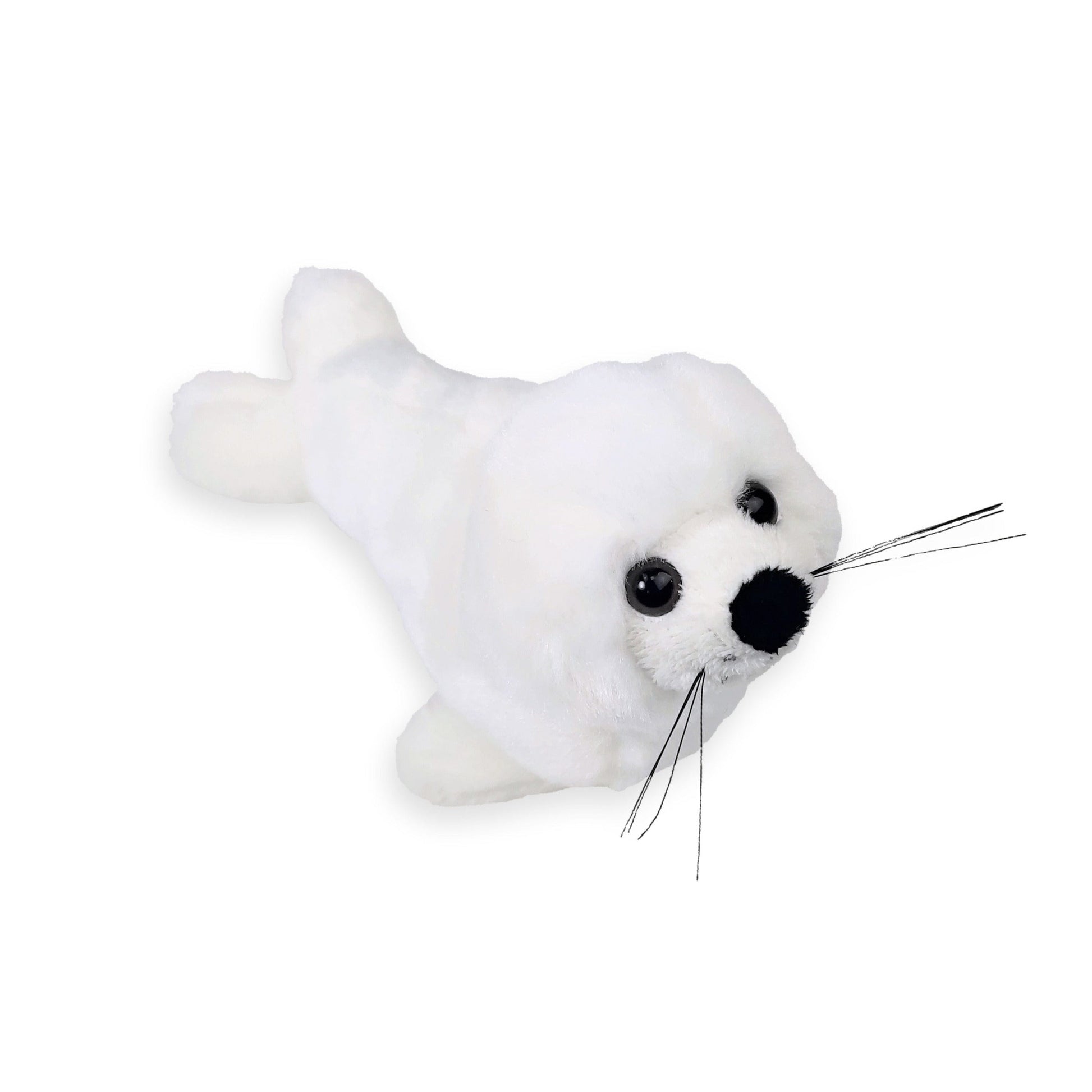 Pluche zeehond pup knuffel - wit - 18 cm - Pluchen speelgoed