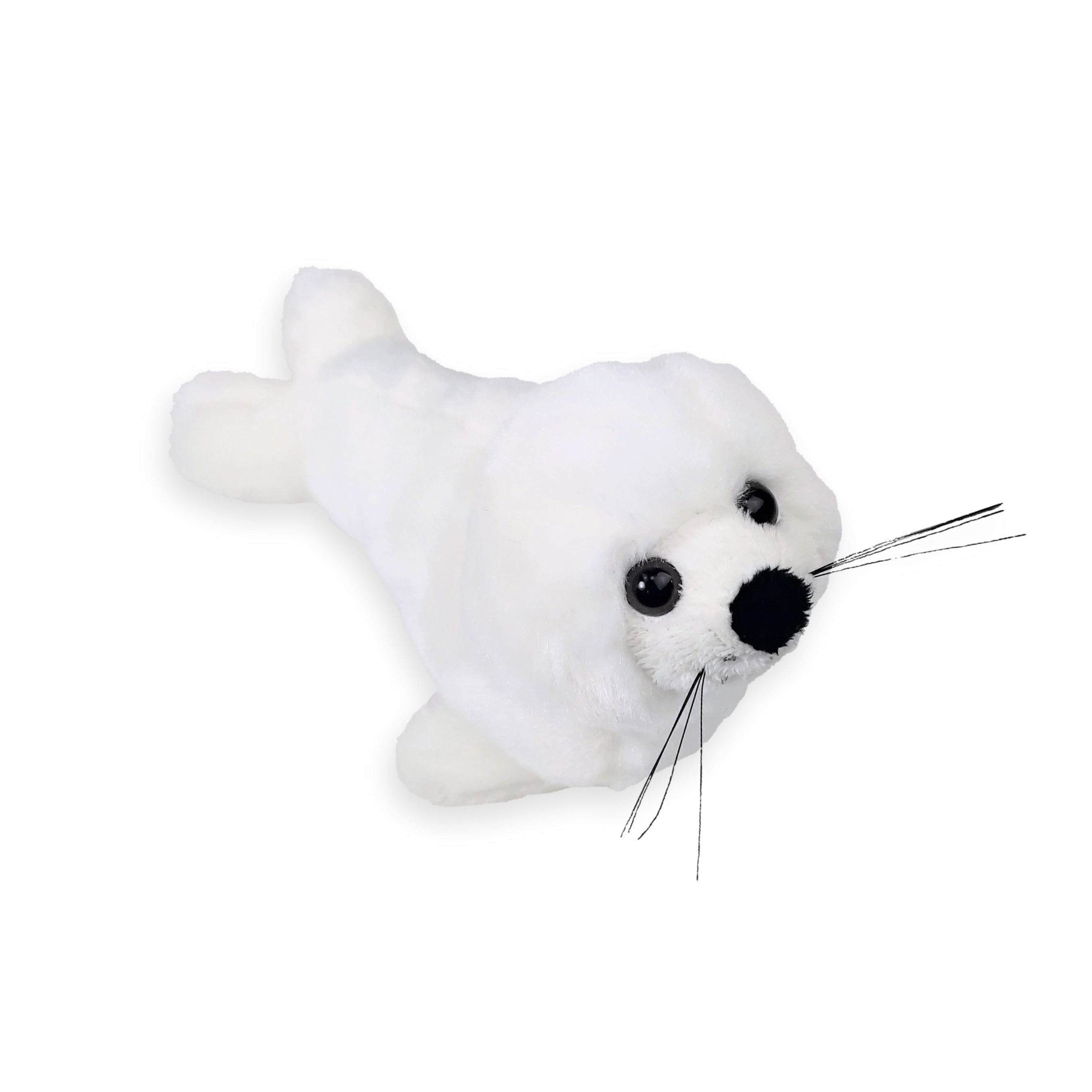Pluche zeehond pup knuffel - wit - 18 cm - Pluchen speelgoed