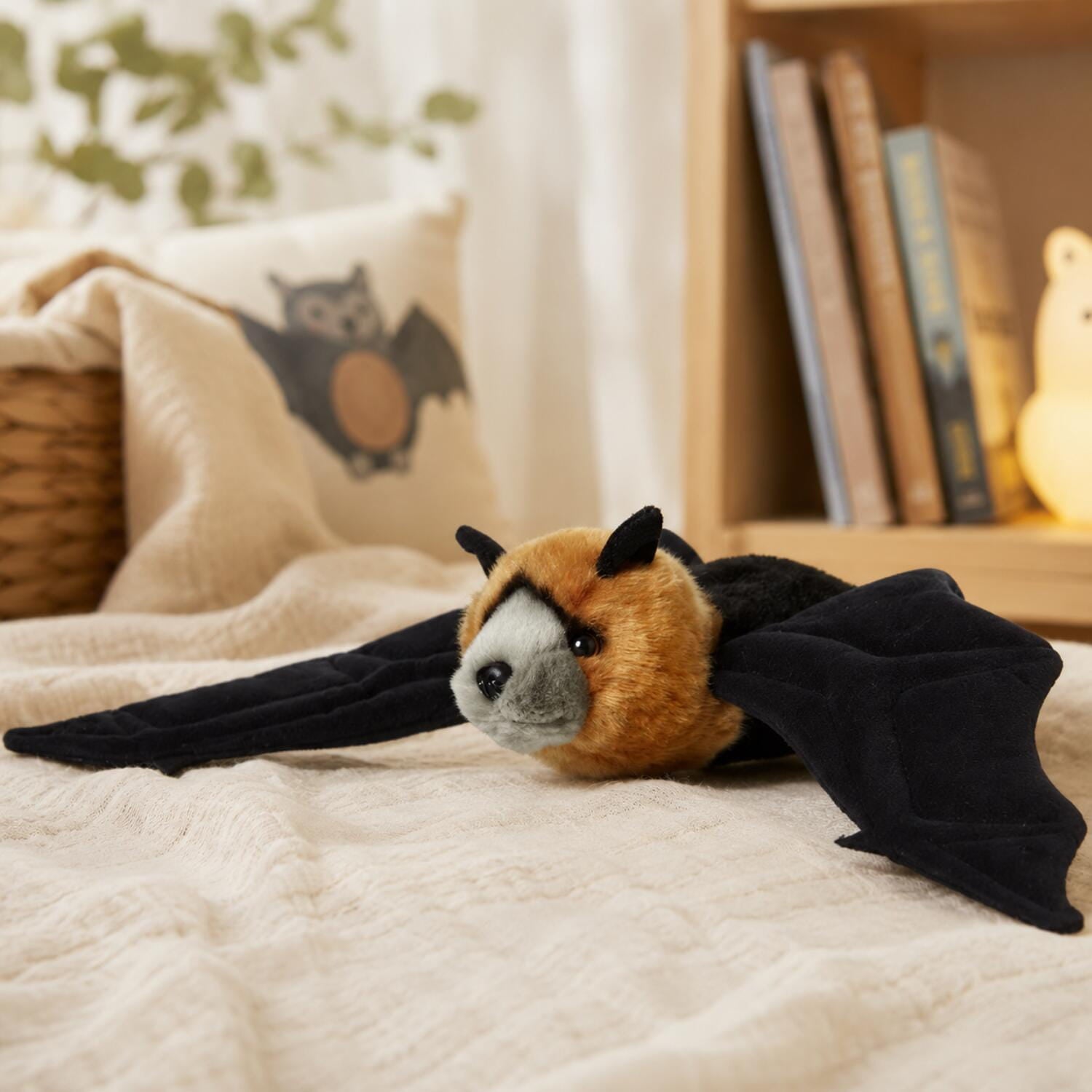 Nature Planet vleermuis knuffel - pluche - 40 cm - vliegende hond - Pluchen speelgoed