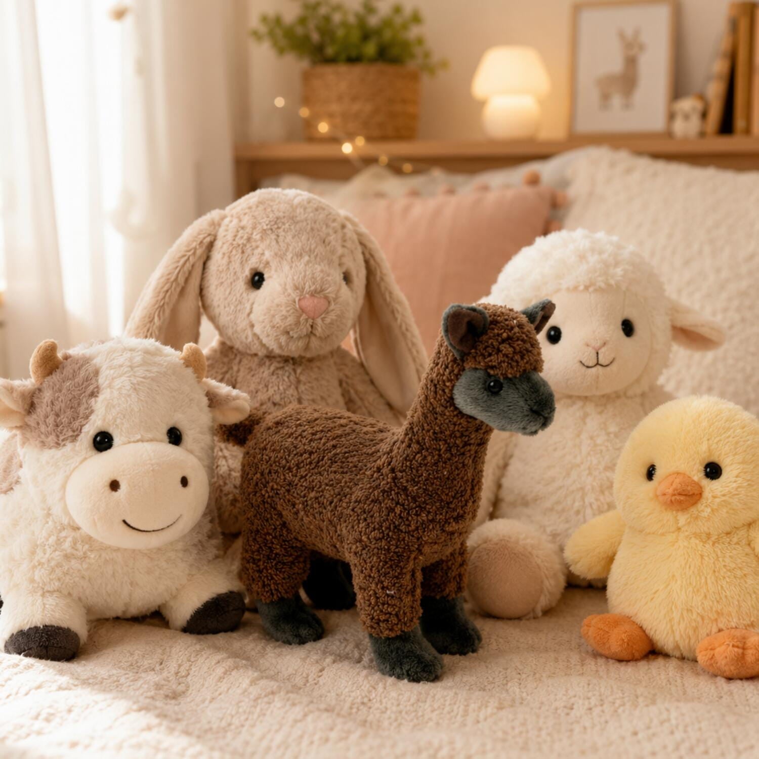 Bruine alpaca knuffel - pluche - 23 cm - Zuid-Amerika - Pluchen speelgoed