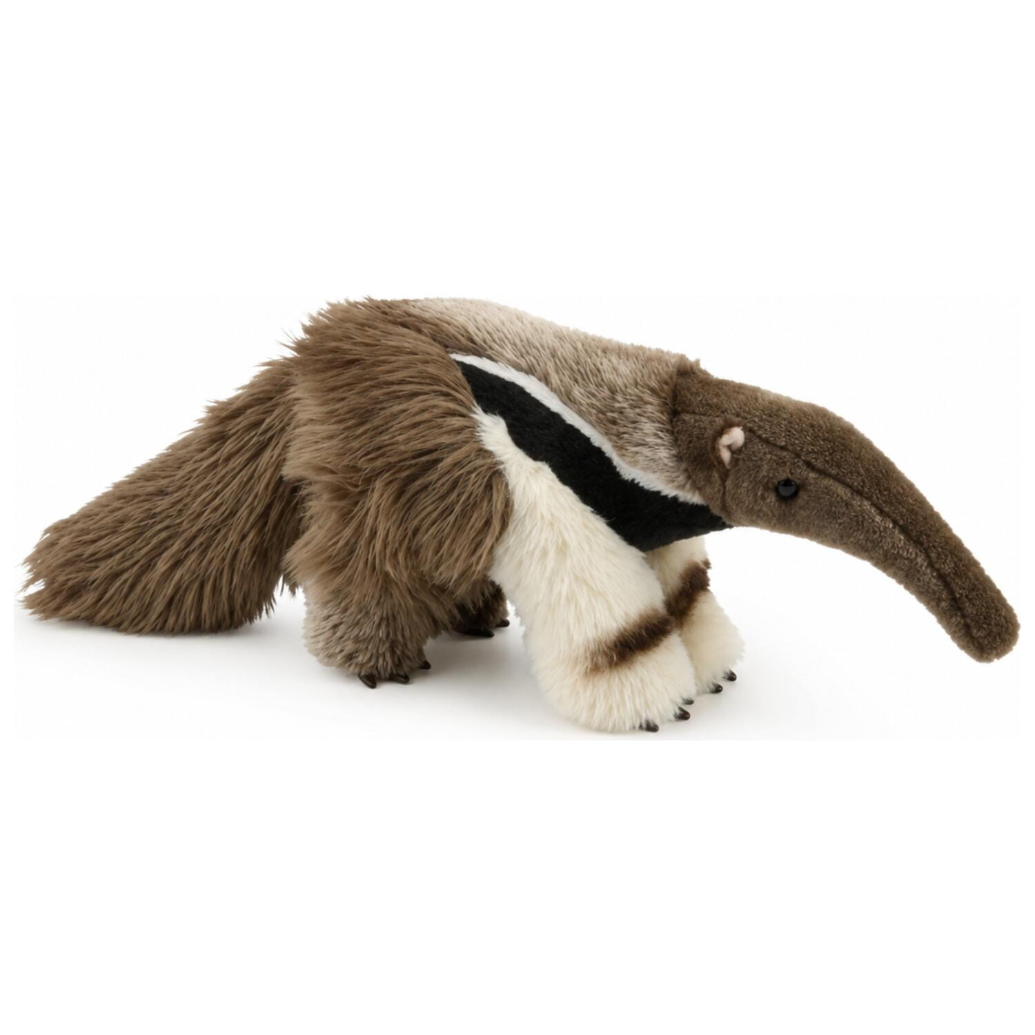 Ravensden miereneter knuffel - pluche - bruin - 32 cm - dierenknuffel - Pluchen speelgoed