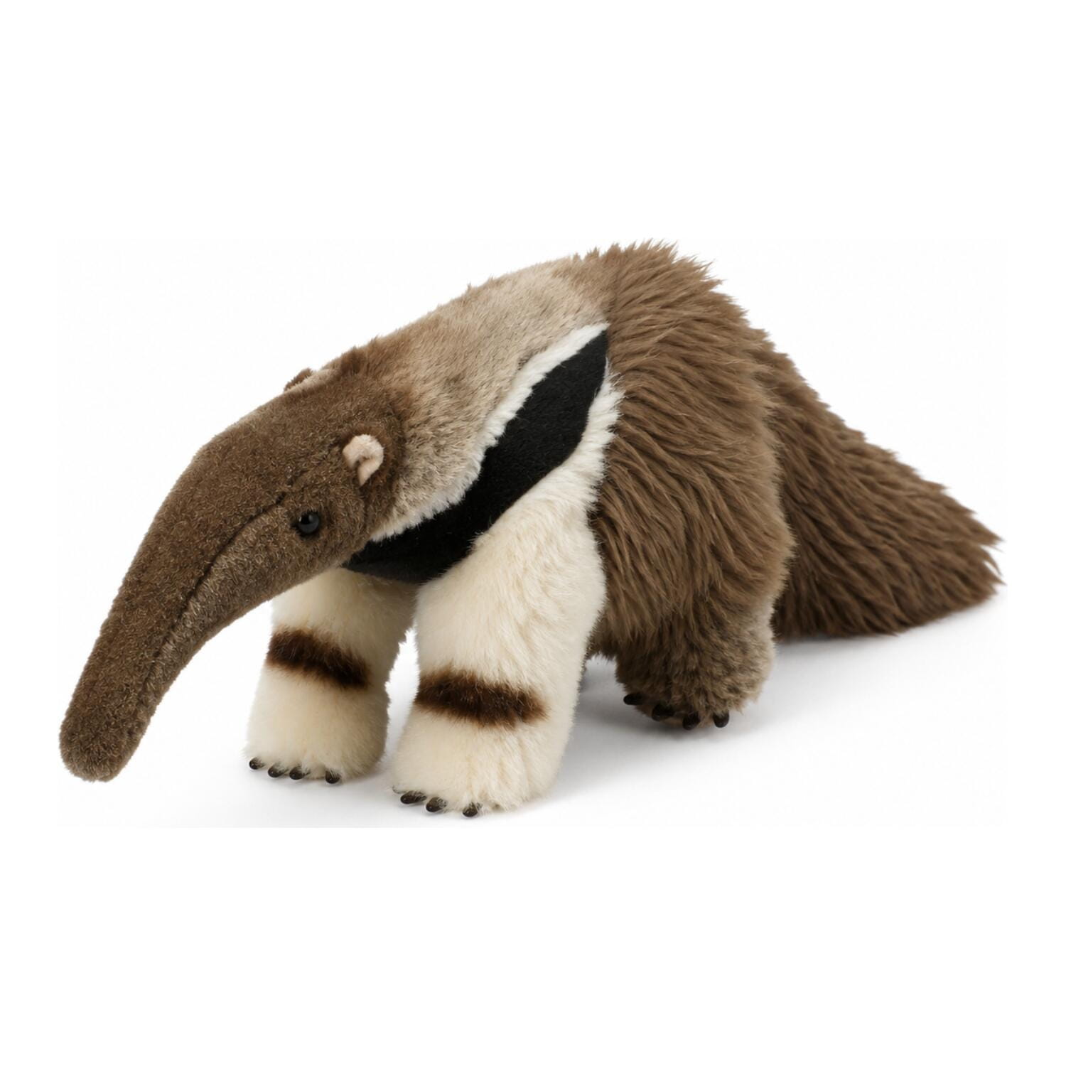 Ravensden miereneter knuffel - pluche - bruin - 32 cm - dierenknuffel - Pluchen speelgoed
