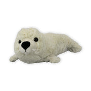 Pluche zeehond pup knuffel - liggend - 29 cm - creme wit - Pluchen speelgoed