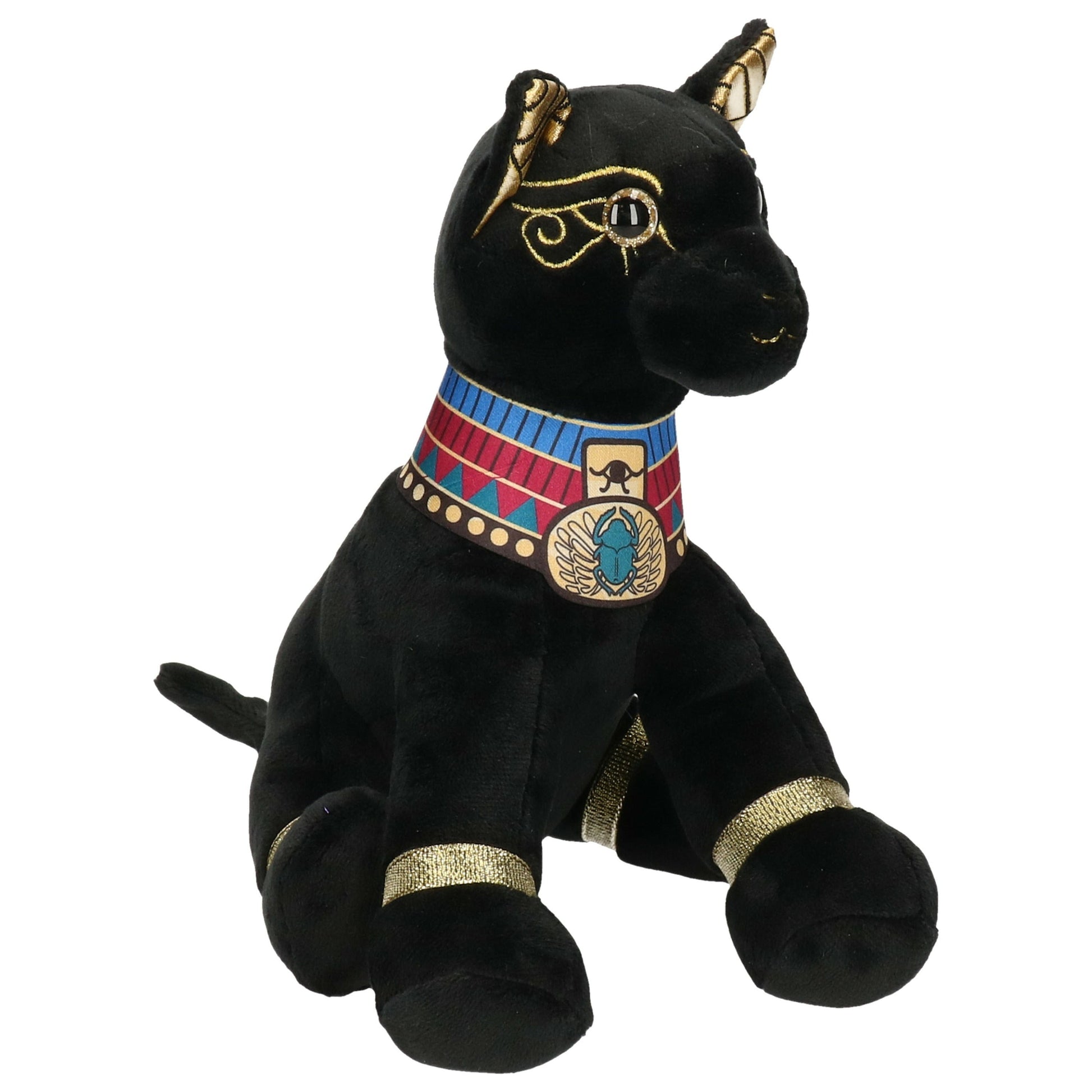 Nature Planet bastet kat knuffel - zwart - 20 cm - pluche - Pluchen speelgoed