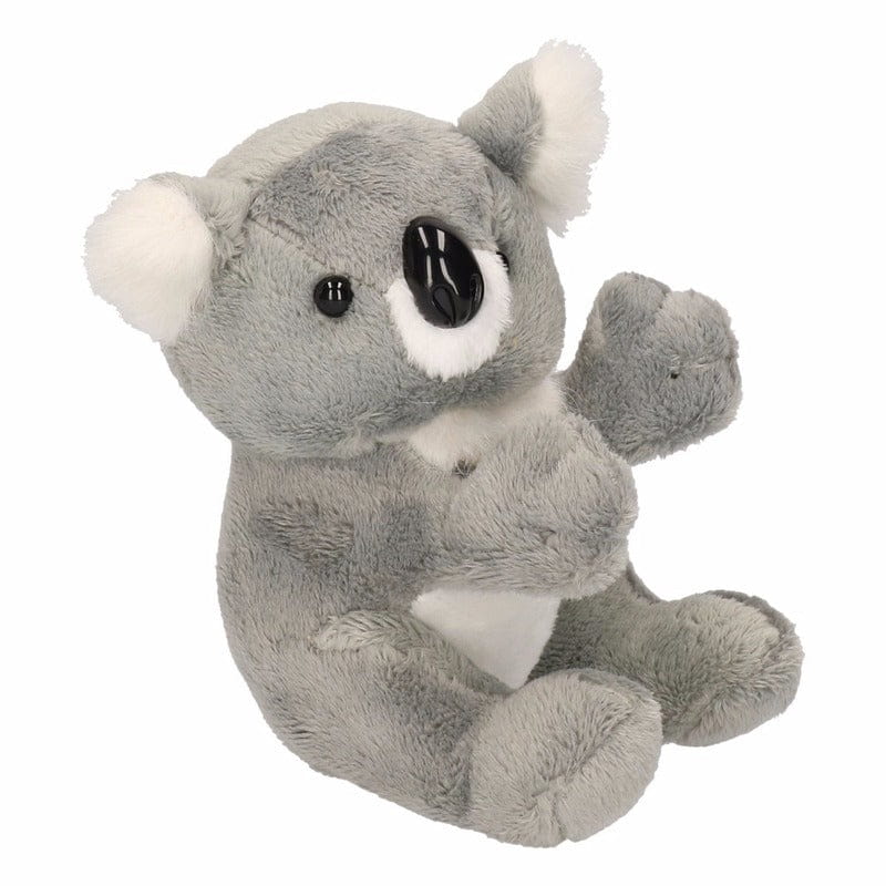 Pluche koala knuffel beer - grijs - 14 cm - knuffel - Pluchen speelgoed