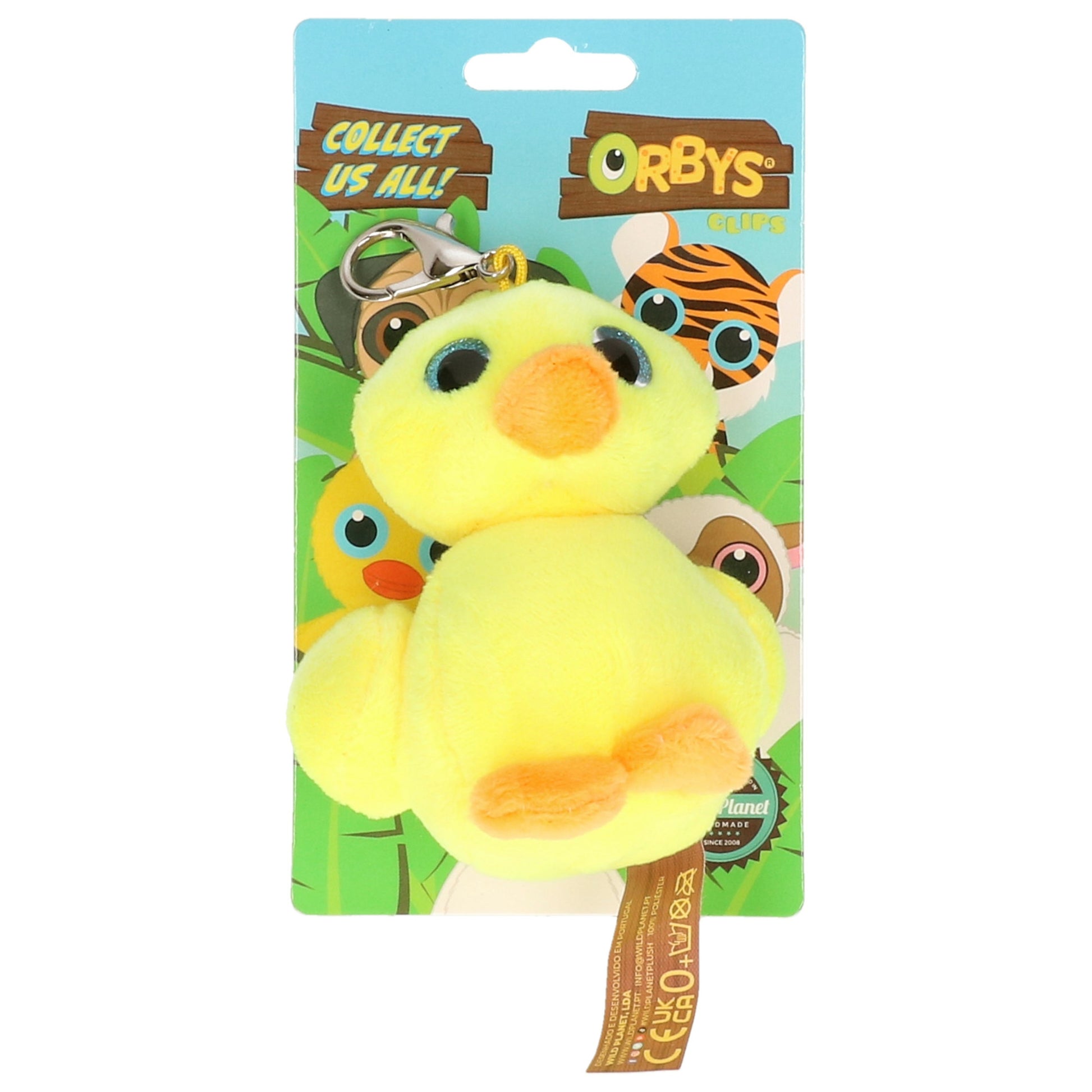 wild-planet-sleutelhanger-pulletje-9-cm-geel-baby-eend-kuikentje-knuffel_10082392-2