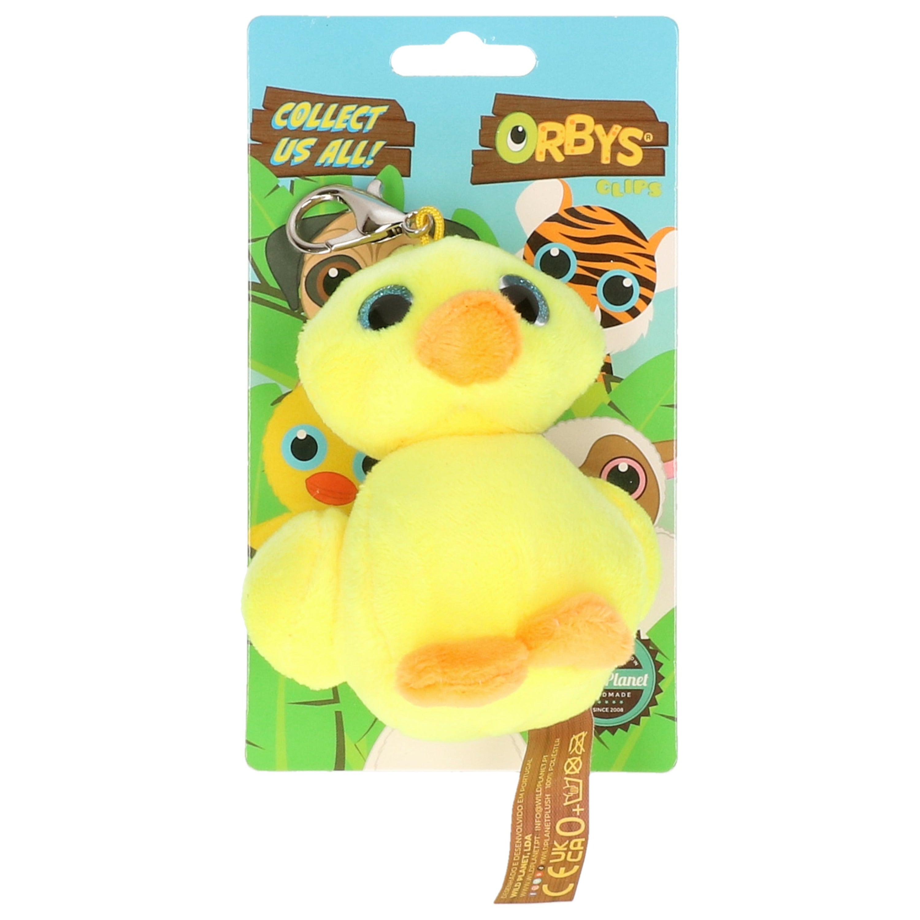 wild-planet-sleutelhanger-pulletje-9-cm-geel-baby-eend-kuikentje-knuffel_10082392-2