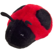 Lieveheersbeestje knuffel - pluche - rood - 11 cm - Pluchen speelgoed