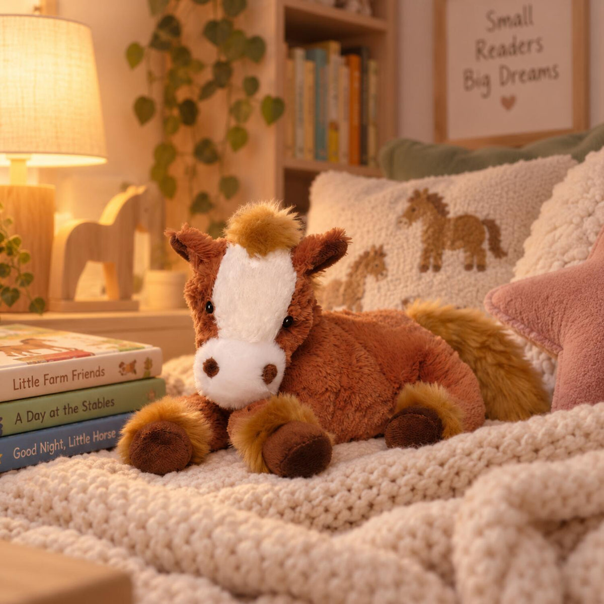 pluche-paard-knuffel-liggend-bruin-30-cm_10389398-6