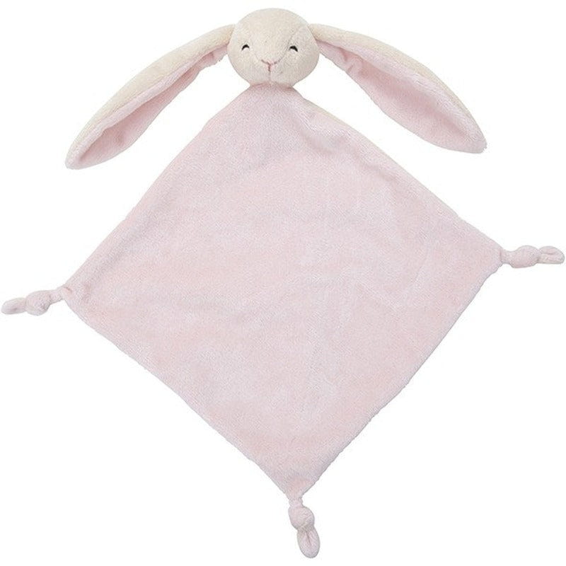 Nature Planet pluche knuffeldoekje konijn - roze - 40 x 40 cm
