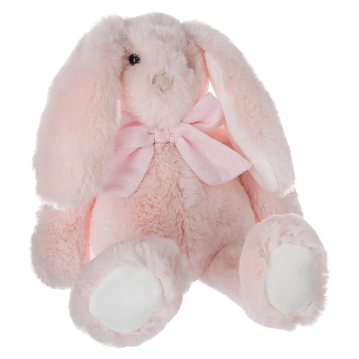 konijn-knuffel-met-strikje-zacht-pluche-lichtroze-30-cm_10430421