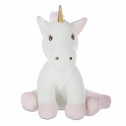 Eenhoorn knuffel Rosy - pluche - wit/roze - 22 cm - Pluchen speelgoed