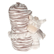 Baby/kinder dekentje met zebra knuffel - pluche - kraamcadeau