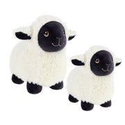 Keel Toys schapen knuffels set - pluche - wit - 18 en 25 cm - Pluchen speelgoed