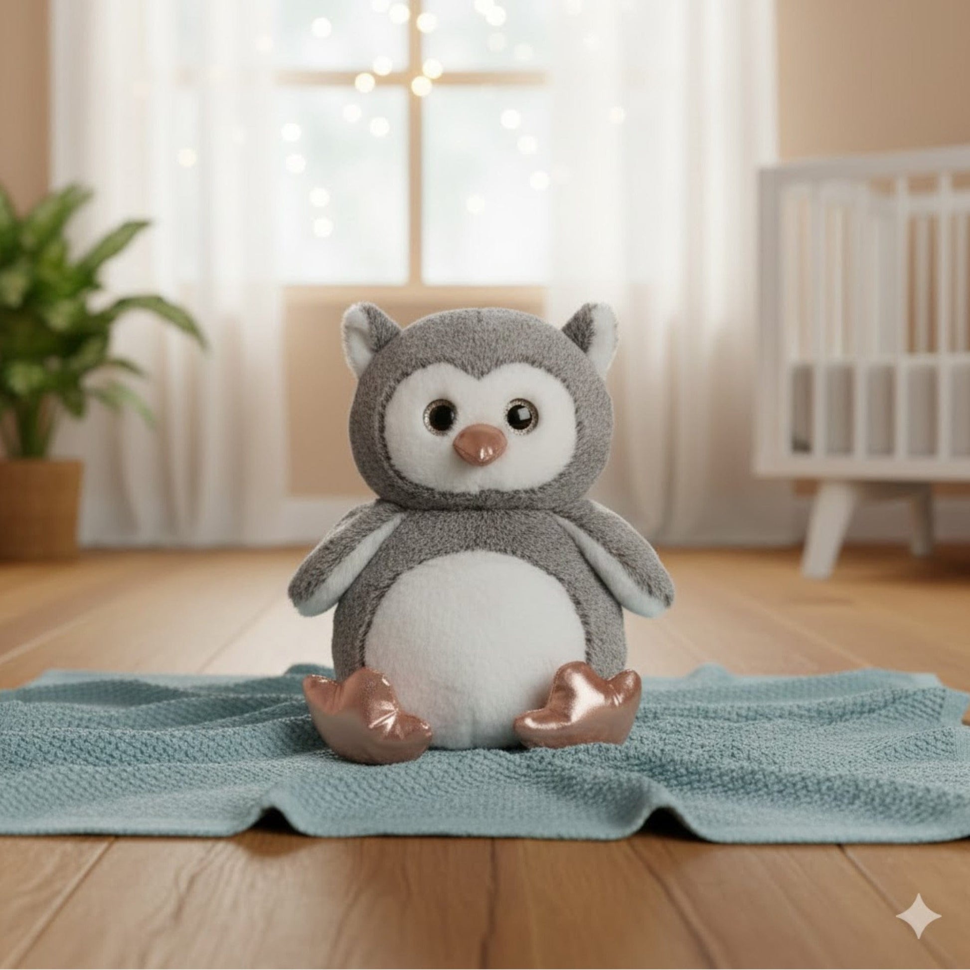 Uil knuffel grijs - zachte pluche - 23 cm - Pluchen speelgoed