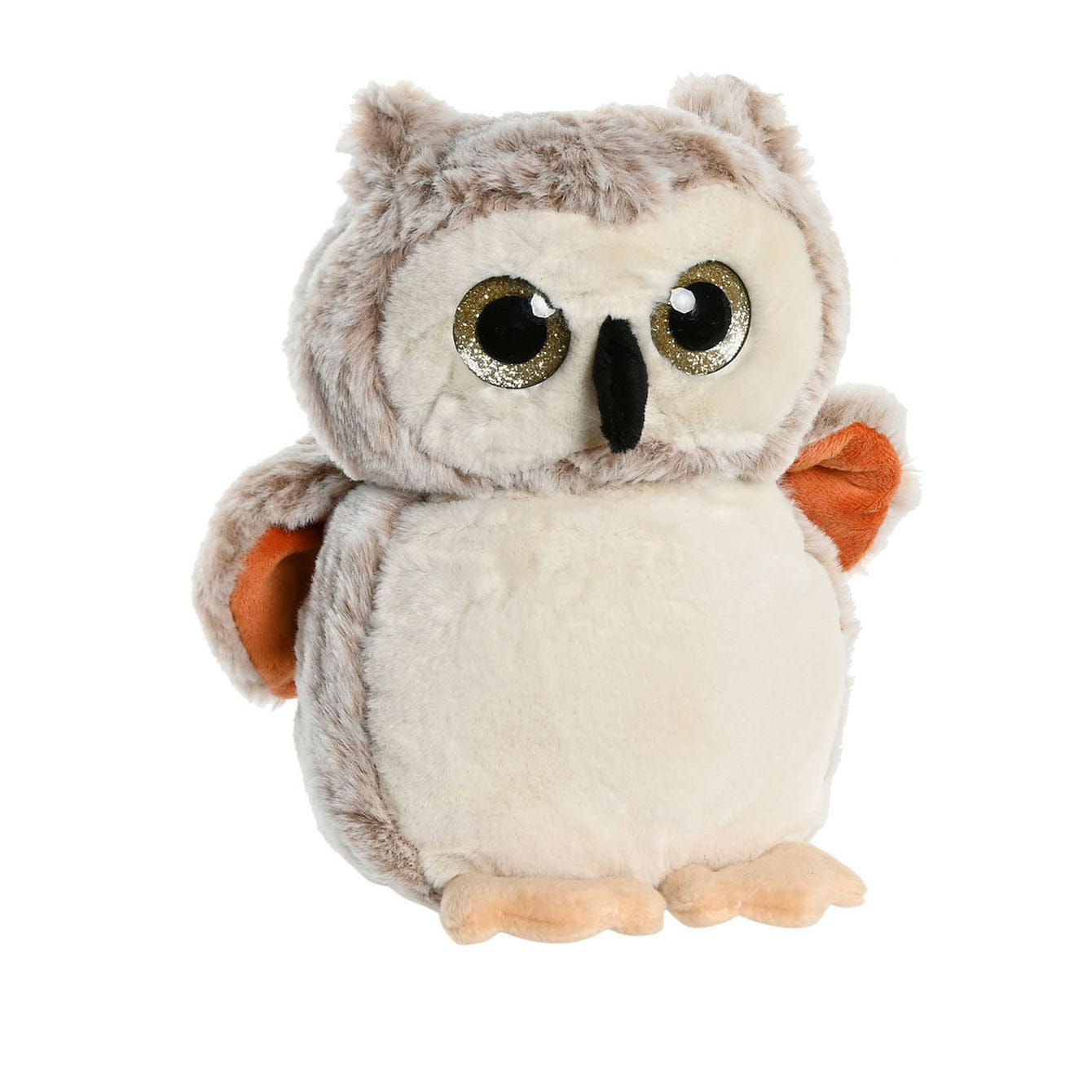Uil knuffel - lichtbruin pluche - 20 cm - Pluchen speelgoed