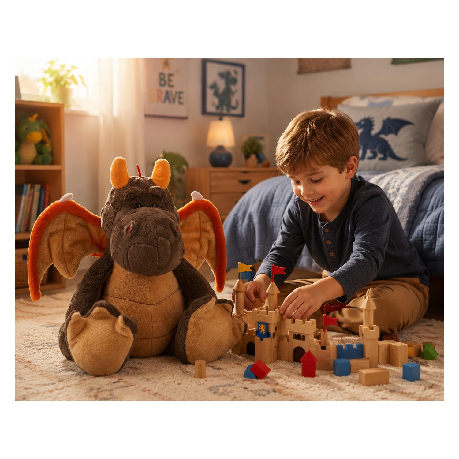 pluche-draak-knuffel-rode-vleugels-33-cm-speelgoed_10125452-3