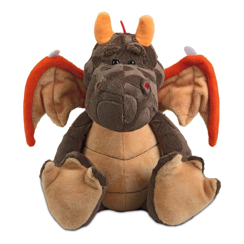 Pluche draak knuffel - rode vleugels - 33 cm - speelgoed - Pluchen speelgoed