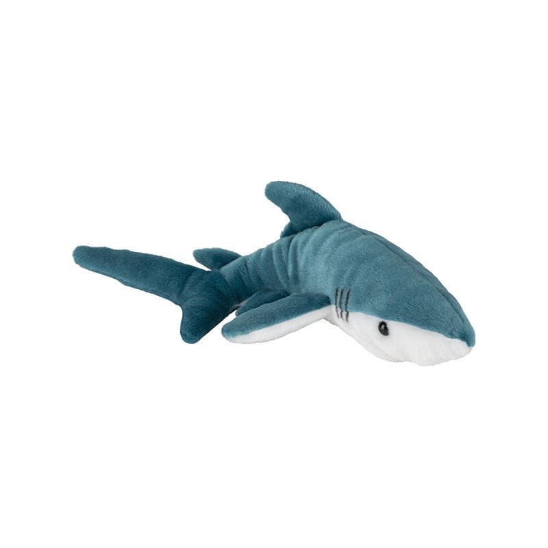 Nature Planet blauwe haai knuffel - pluche - 36 cm - zeedier - Pluchen speelgoed