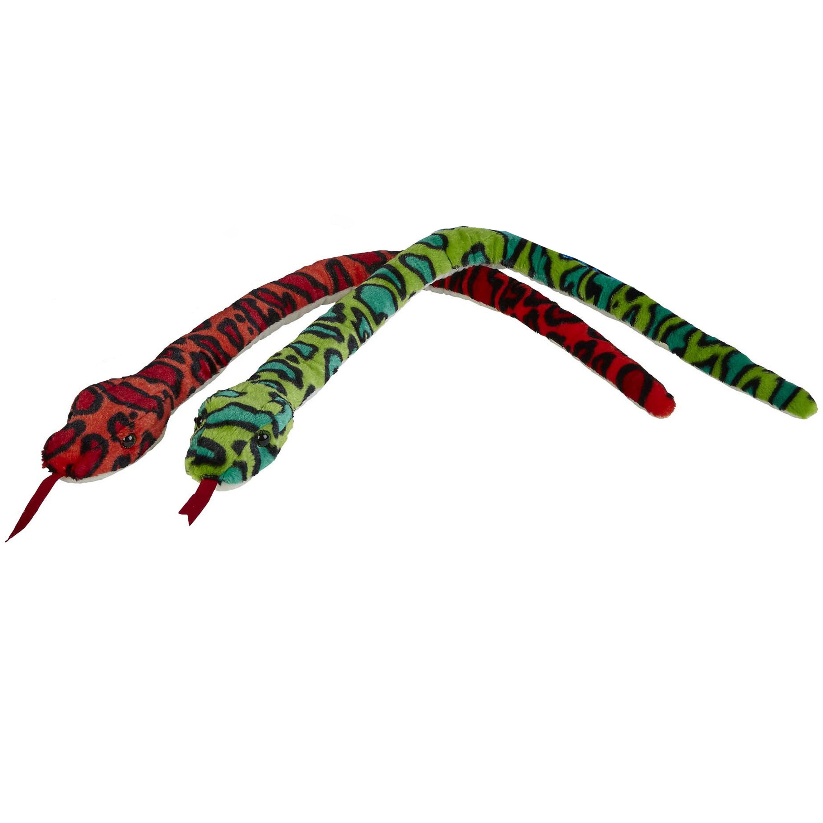 pluche-knuffel-dieren-set-2x-slangen-rood-en-groen-van-100-cm_10363468