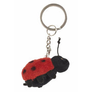 Nature Planet lieveheersbeestje knuffel - pluche - 6 cm - sleutelhanger - Pluchen speelgoed