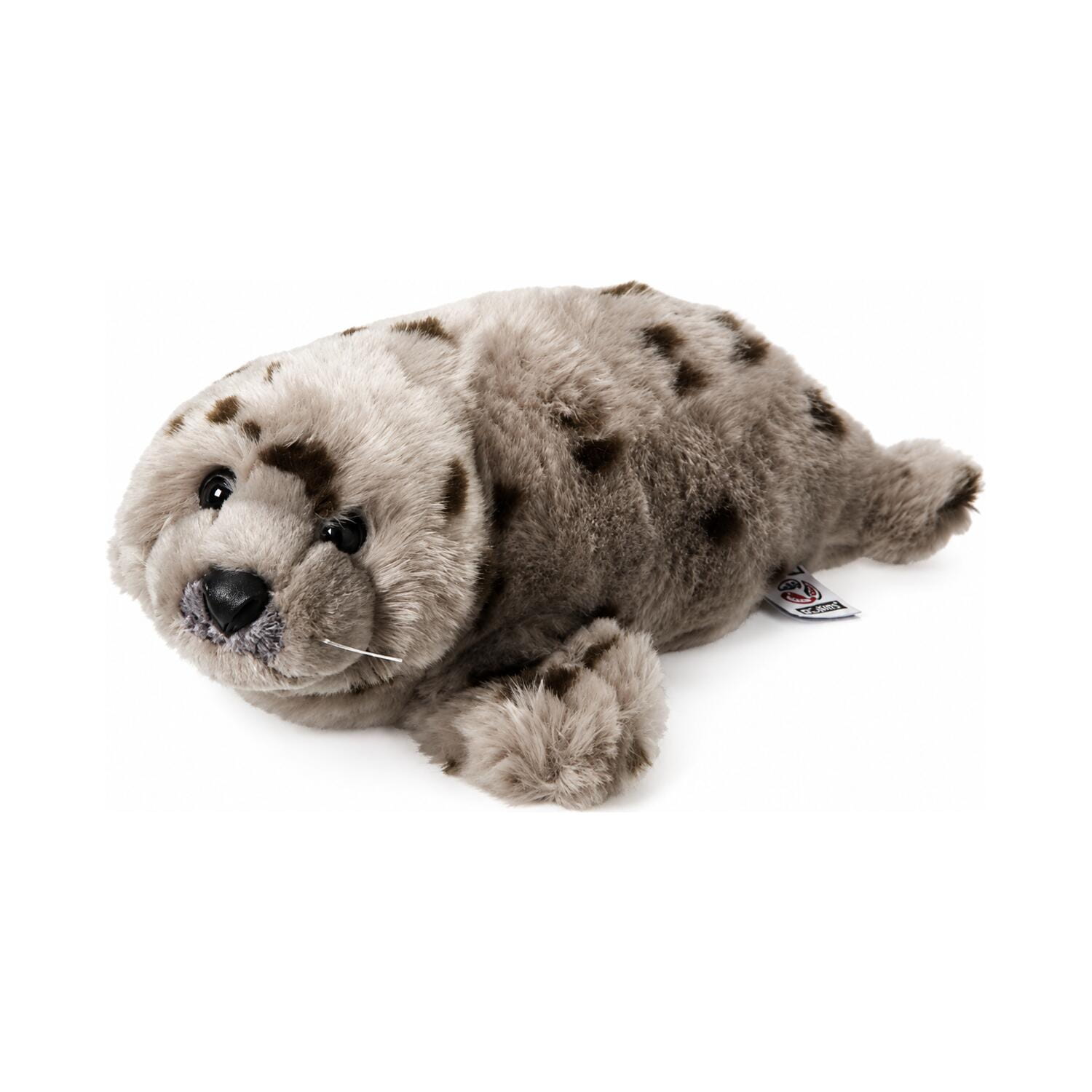 Nature Planet zeehond knuffel - pluche - grijs met stippen - 40 cm - Pluchen speelgoed