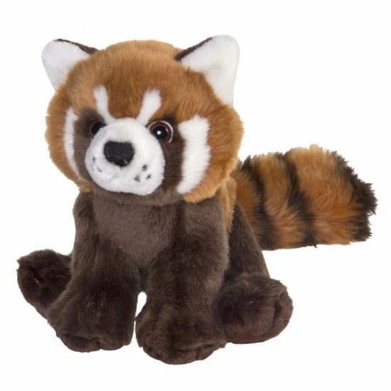 Nature Planet rode panda knuffel - pluche - 18 cm - bosdier - Pluchen speelgoed