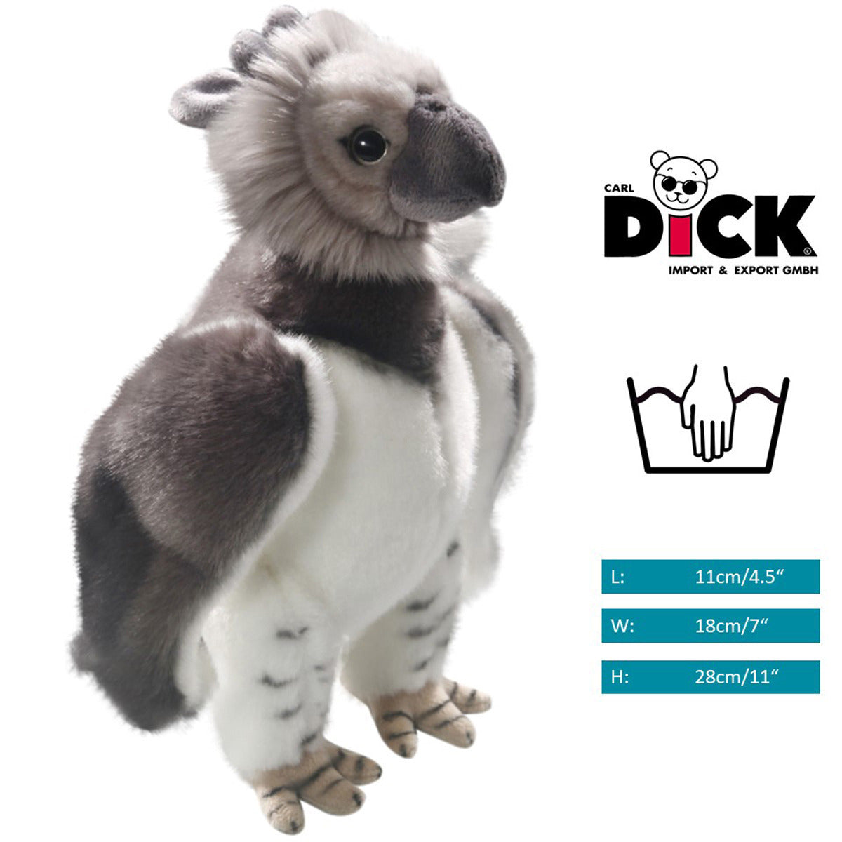 harpij-roofvogel-knuffel-28-cm-grijs-pluche-kuif-arend-havik_10405485
