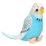 Heunec parkiet knuffel - blauw - pluche - 11 cm - Pluchen speelgoed