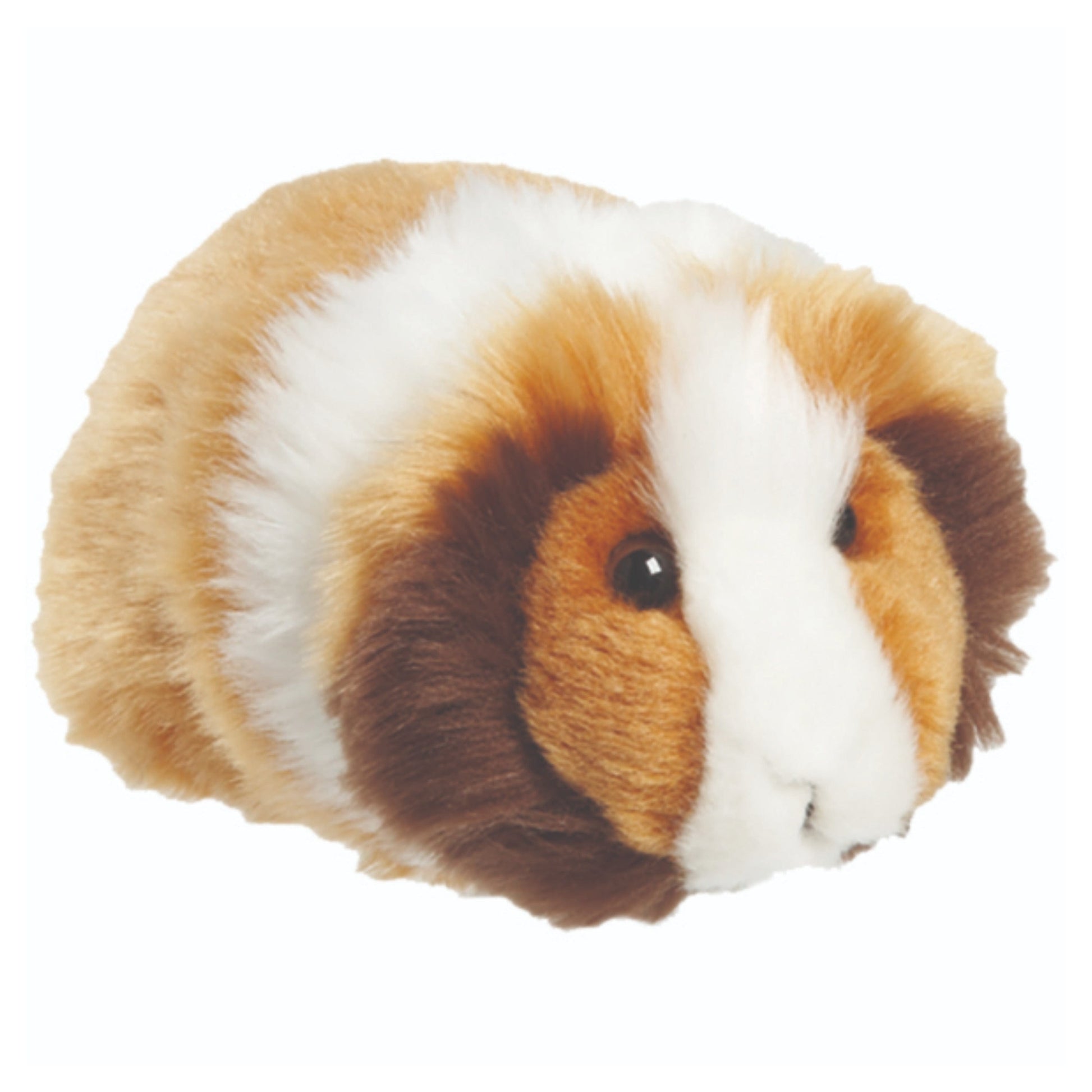 Cavia knuffel - pluche - 13 cm - bruin wit - huisdier - Pluchen speelgoed