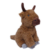 Schotse Hooglander koe knuffel - pluche - bruin - 25 cm - Pluchen speelgoed