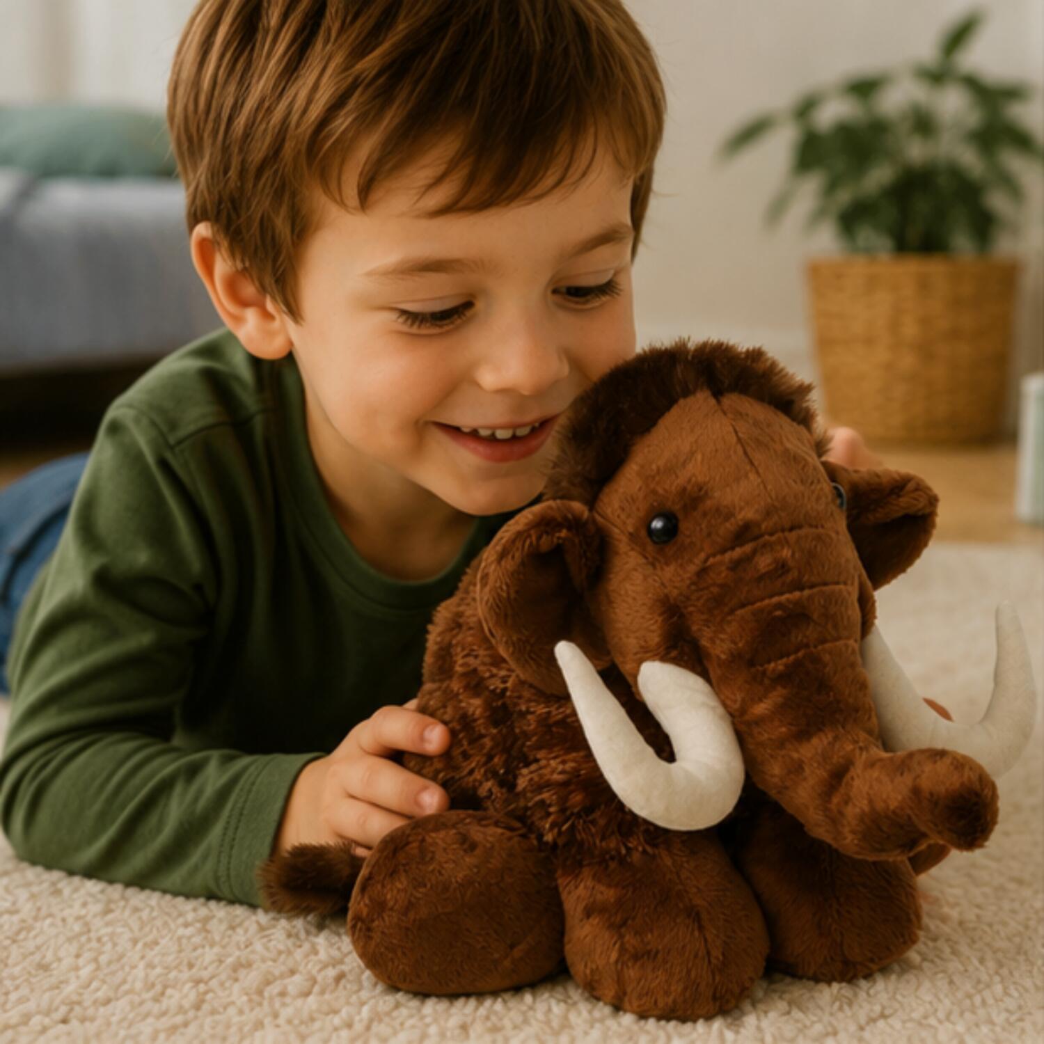 mammoet-knuffel-pluche-26-cm-bruin-prehistorische-knuffel_10077515-2