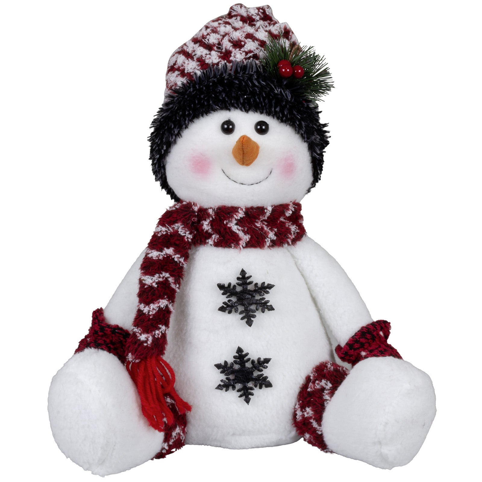 pluche-decoratie-sneeuwpop-36-cm-met-witte-muts-zittend_10384515-3