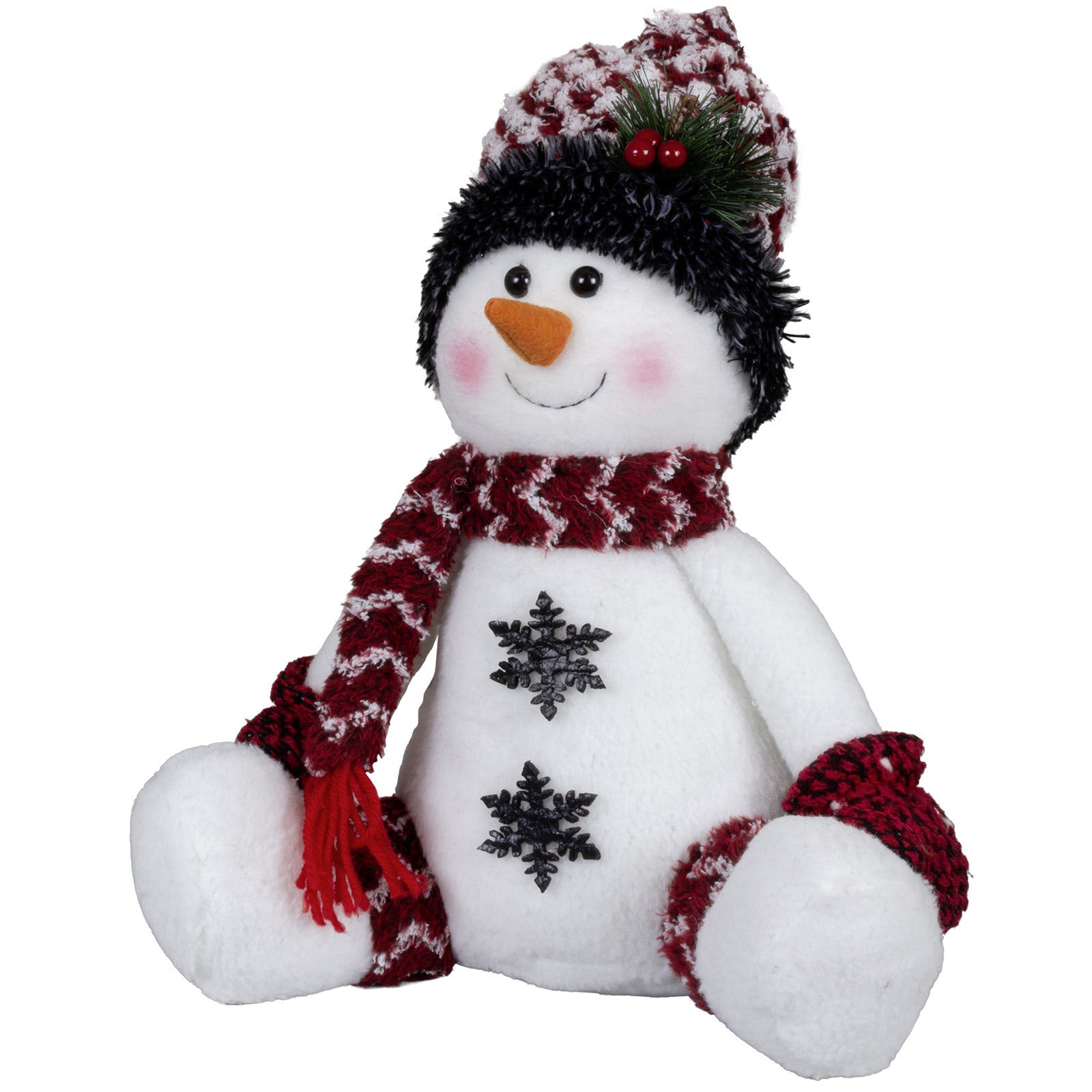 pluche-decoratie-sneeuwpop-36-cm-met-witte-muts-zittend_10384515-4