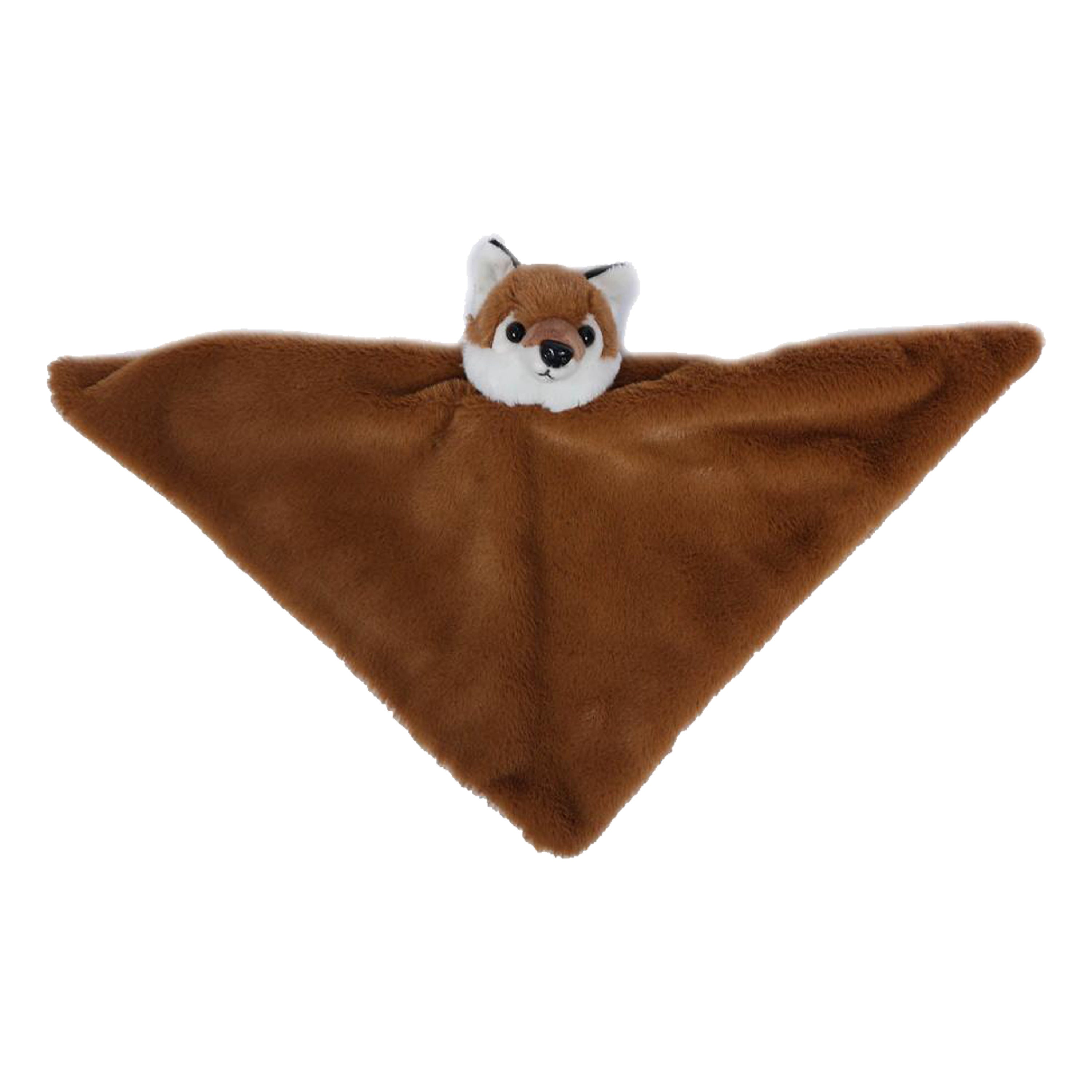 knuffeldier-vos-zachte-pluche-stof-tuttel-knuffeldoekje-bruin-45-cm_10431518