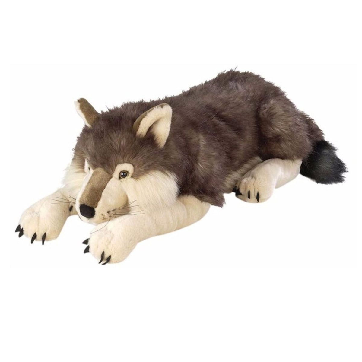 Wild Republic wolf knuffel - pluche - grijs - 76 cm - knuffeldier - Pluchen speelgoed