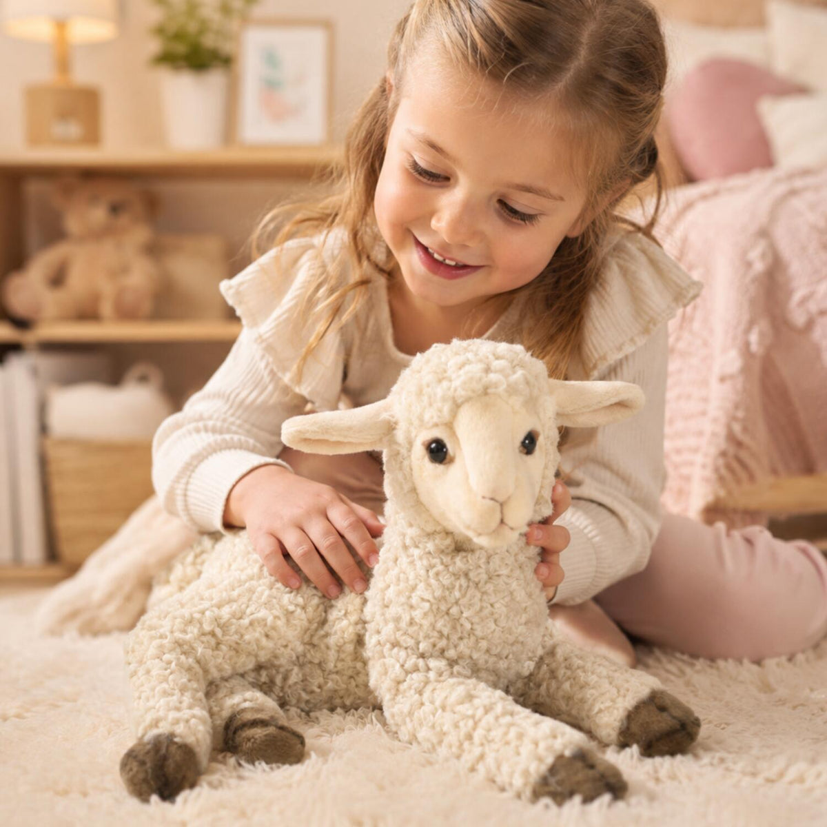 hansa-lam-knuffel-pluche-liggend-23-cm-luxe_10108521-4