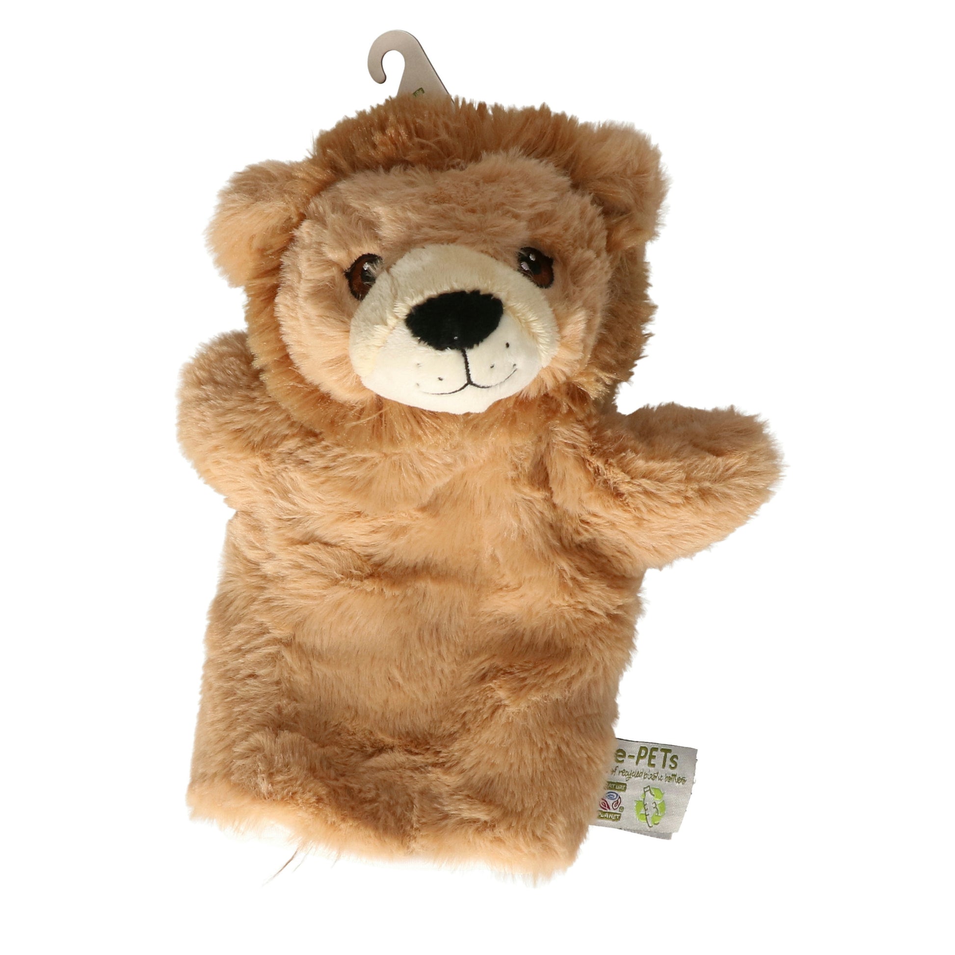 nature-planet-handpop-leeuw-24-cm-poppenkast-dieren-poppen-bruin_10143523-2