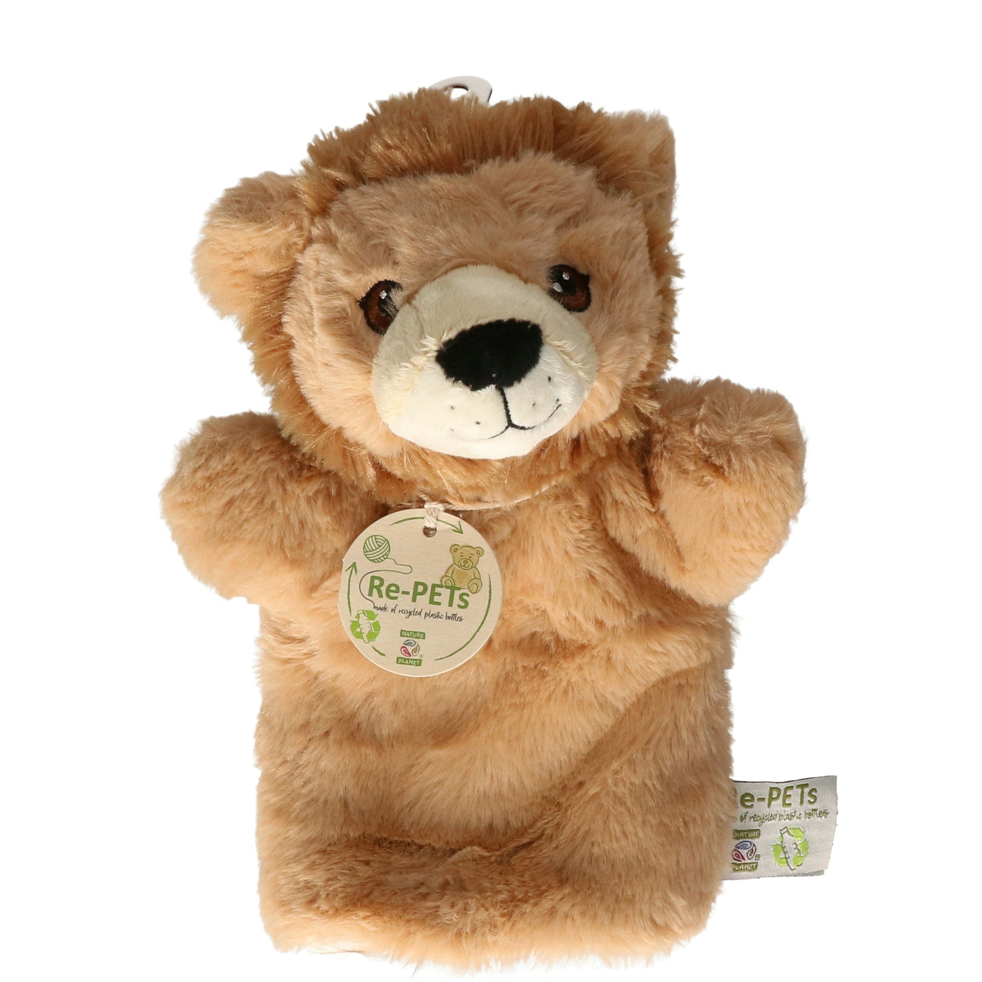 nature-planet-handpop-leeuw-24-cm-poppenkast-dieren-poppen-bruin_10143523-5