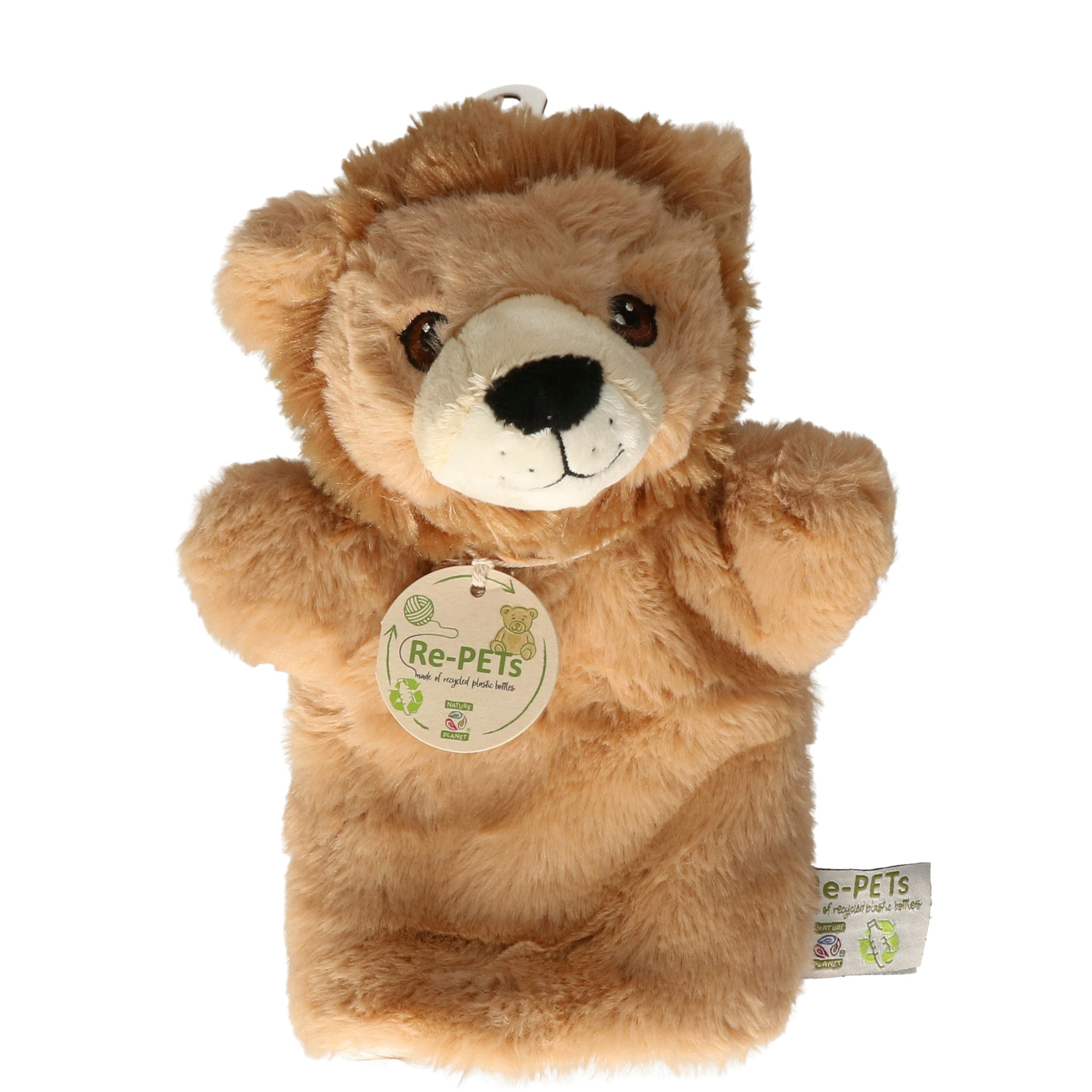 nature-planet-handpop-leeuw-24-cm-poppenkast-dieren-poppen-bruin_10143523-5