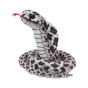 Cobra slang knuffel - pluche - donkerbruin - 120 cm - Pluchen speelgoed