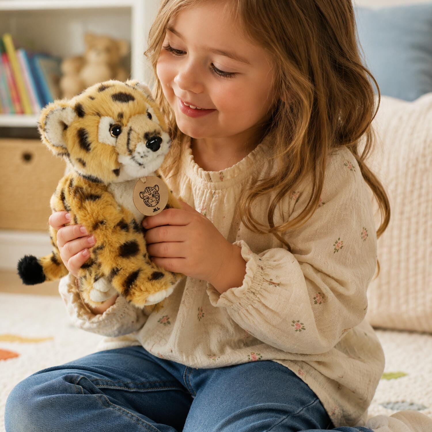 Heunec cheetah knuffel - pluche - 20 cm - jachtluipaard - Pluchen speelgoed