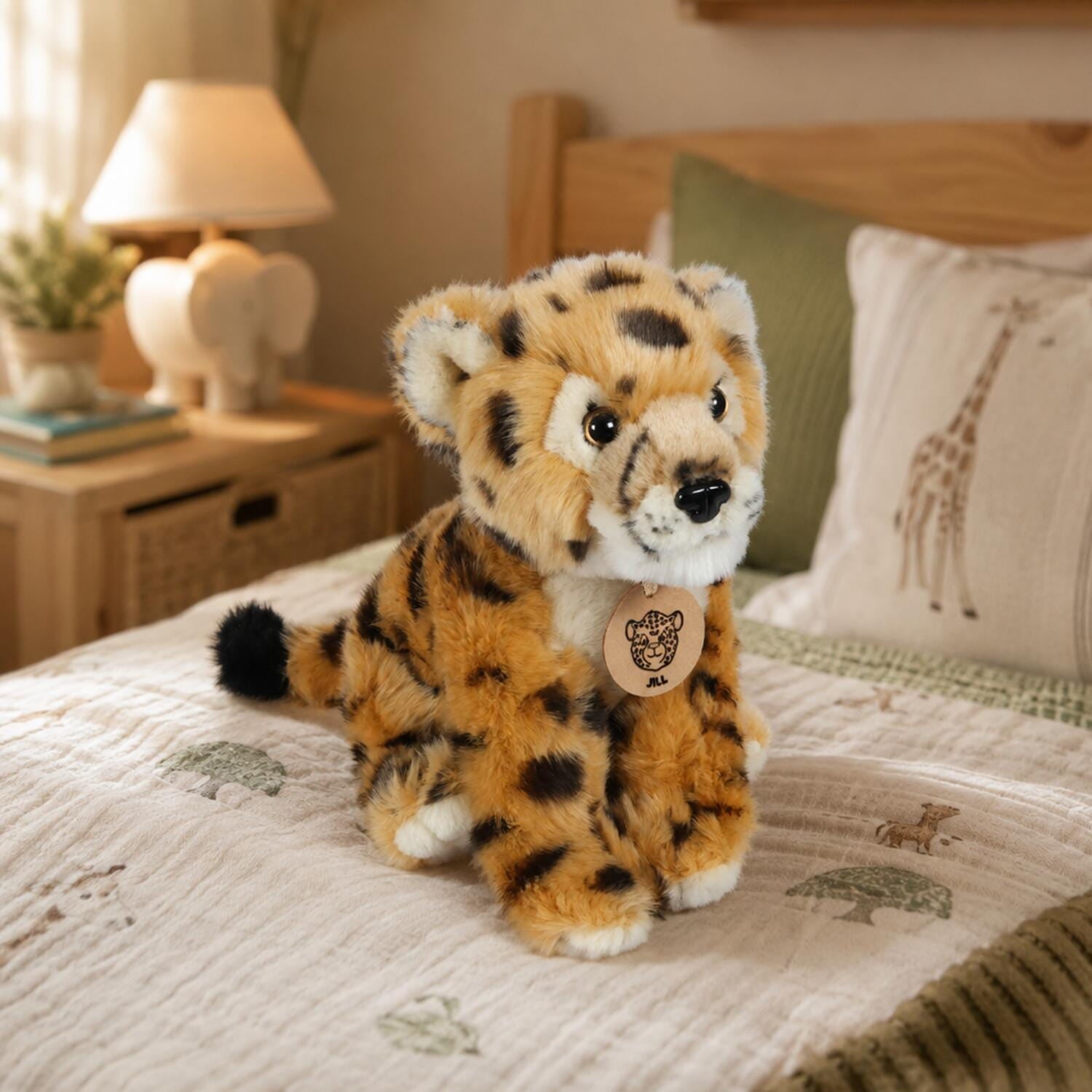 Heunec cheetah knuffel - pluche - 20 cm - jachtluipaard - Pluchen speelgoed