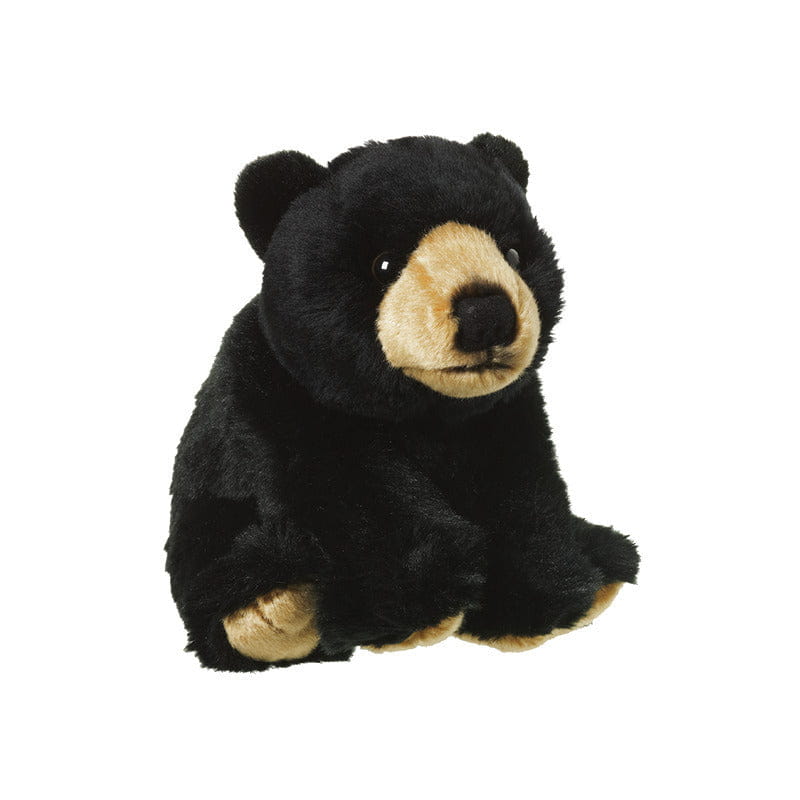 Nature Planet pluche beer knuffel - zwart - 22 cm - berenknuffel - Pluchen speelgoed