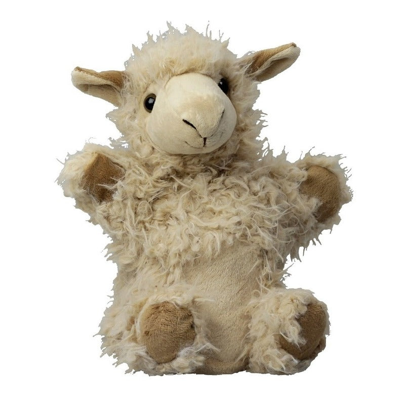 pluche-lama-alpaca-handpop-knuffel-22-cm-lama-alpaca-boerderij-dieren-knuffels-poppentheater_10167530